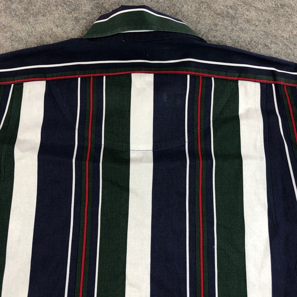 Ralph Lauren Mens L Blue Striped Cotton Long Sleeve Button Down Shirt - Picture 5 of 11